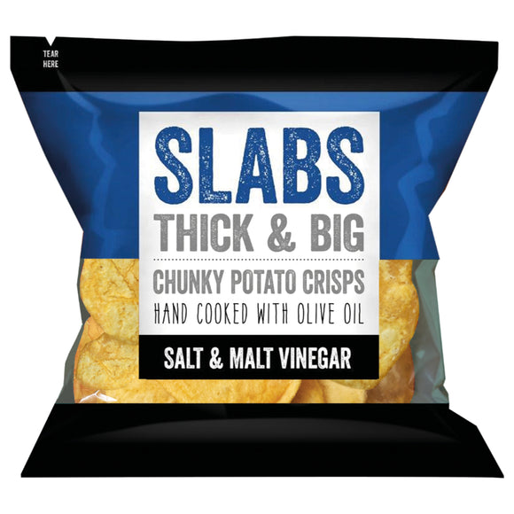 Slabs Salt & Malt Vinegar Chunky Potato Crisps (80g)