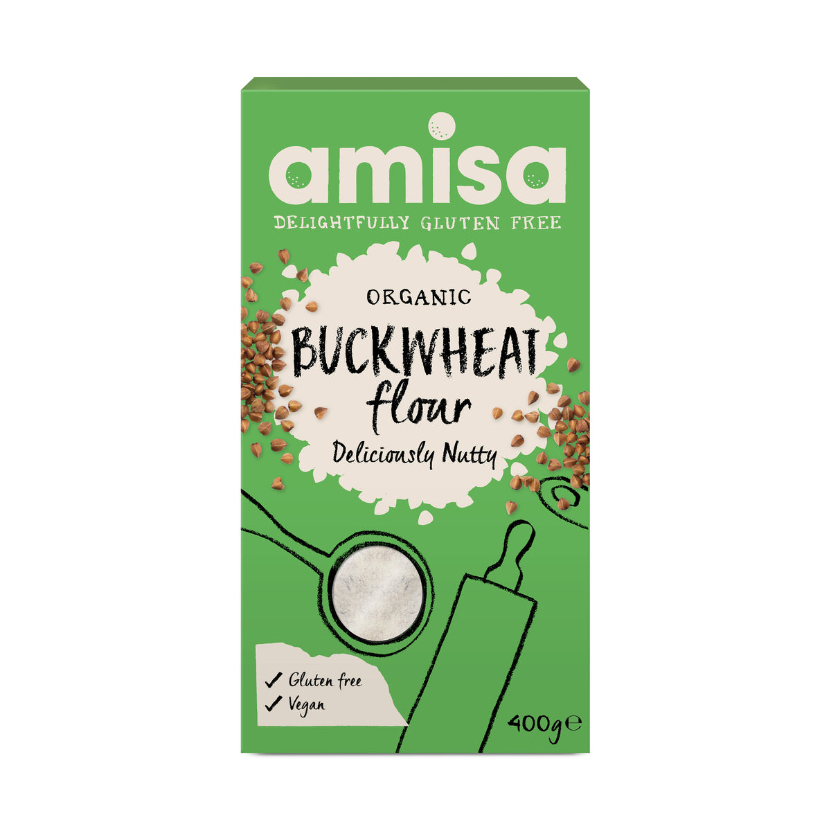 Amisa Organic Buckwheat Flour (400g) Fennel and Ginger
