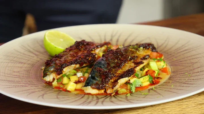 James Martin's BBQ Mackerel with Filipino Salad