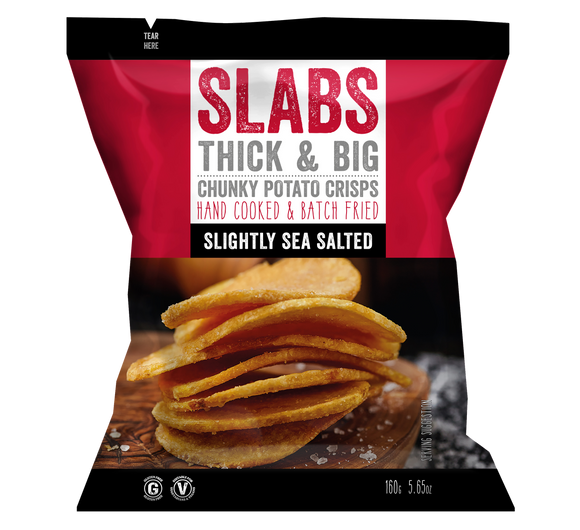 Slabs Slightly Sea Salted Chunky Crisps Sharing Bag (160g)