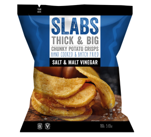 Slabs Salt & Malt Vinegar Chunky Crisps Sharing Bag (160g)
