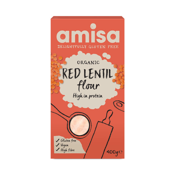 Amisa Organic Red Lentil Flour (400g)