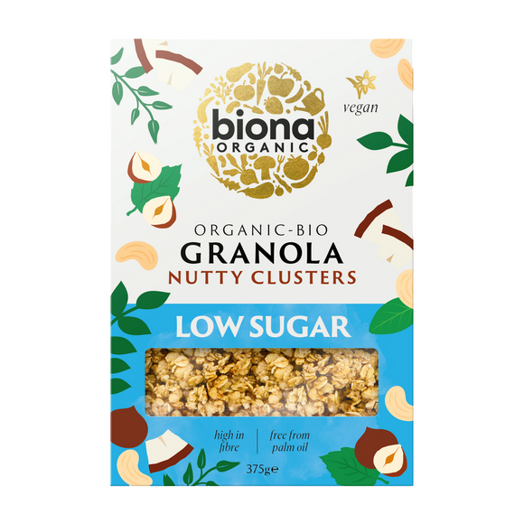 Biona Low Sugar Organic Nutty Clusters (375g)