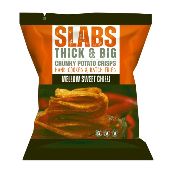 Slabs Mellow Sweet Chilli Chunky Crisps Sharing Bag (160g)