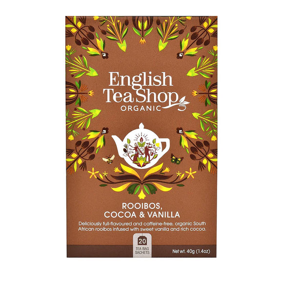 English Tea Shop Organic Rooibos, Cocoa & Vanilla (20 Tea Bags)