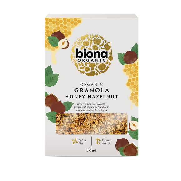 Biona Honey Hazelnut Organic Wholegrain Granola (375g)