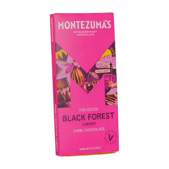 Montezuma's Black Forest Dark Chocolate with Cherry (90g)