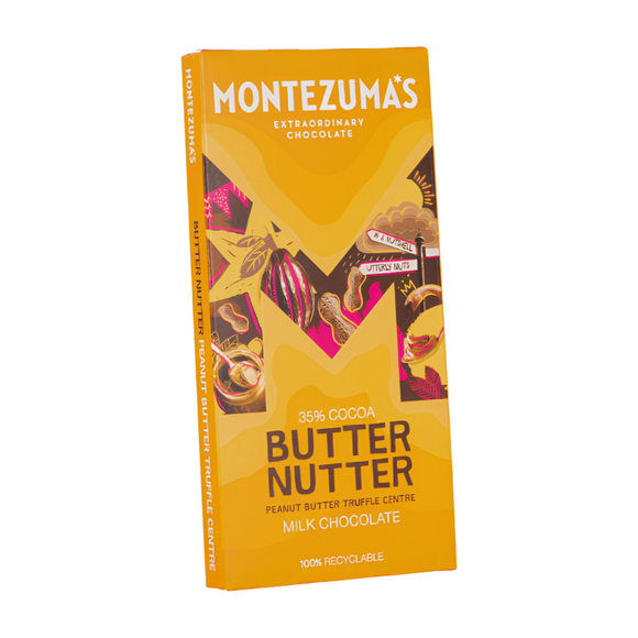 Montezuma's Butter Nutter Milk Chocolate with Peanut Butter Truffle (90g)