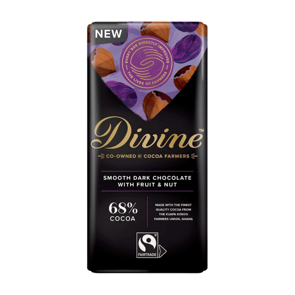 Divine Smooth Dark Chocolate with Fruit & Nut (90g)