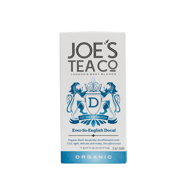 Joe's Tea Co Ever-So-English Decaf Organic Tea (15 Pyramids)