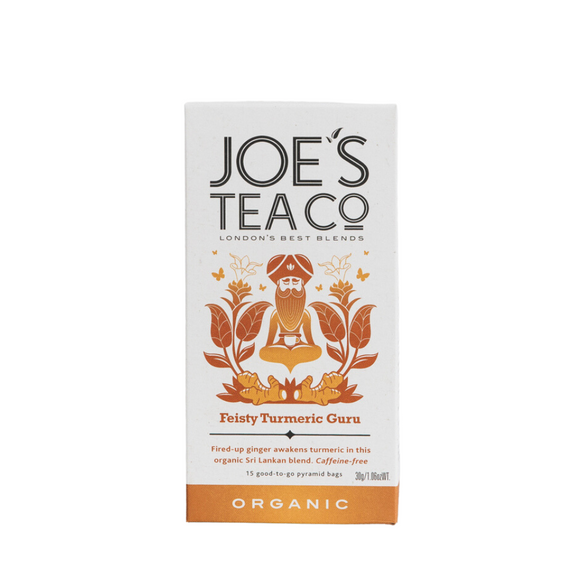 Joe's Tea Co Feisty Turmeric Guru Organic Tea (15 Pyramids)