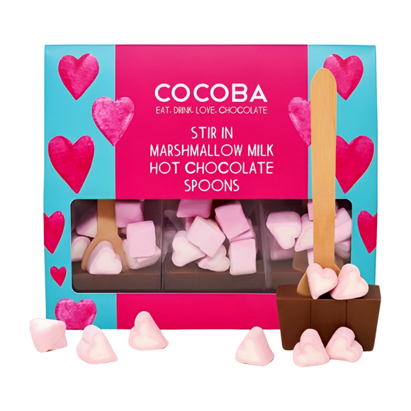 Cocoba Marshmallow Milk Hot Chocolate Spoons Gift Set (150g)