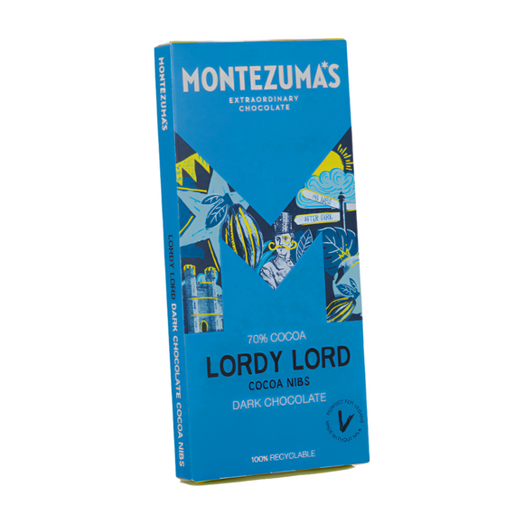 Montezuma's Lordy Lord Dark Chocolate with Cocoa Nibs (90g)