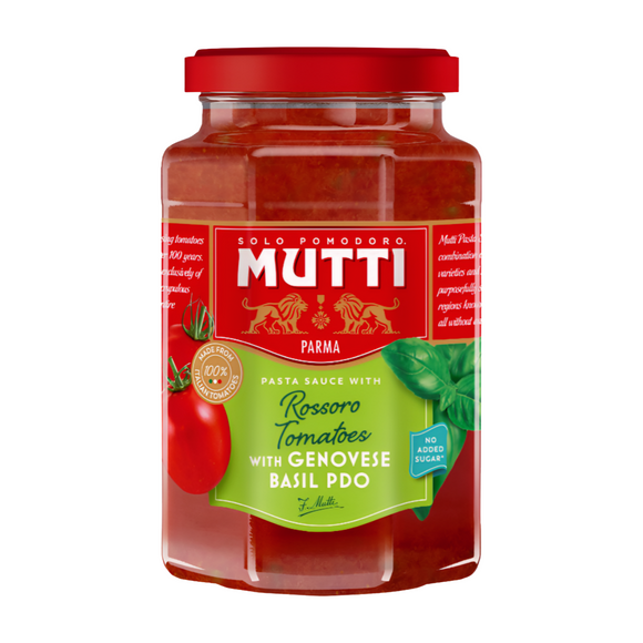 Mutti Pasta Sauce with Genovese Basil PDO (400g)