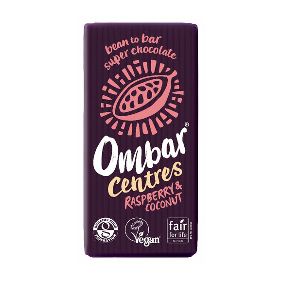 Ombar Centres Raspberry & Coconut Chocolate Bar (35g)