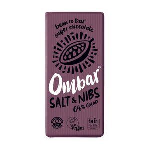 Ombar Salt & Nibs Chocolate Bar (70g)
