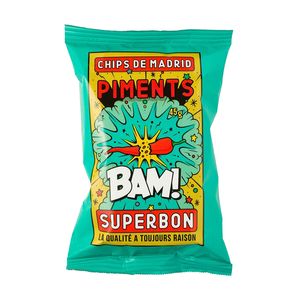 Superbon Piments (Chilli Pepper) Chips (45g)