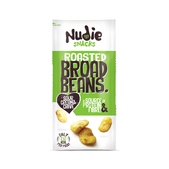 Nudie Snacks Sour Cream & Chive Roasted Broad Beans (30g)