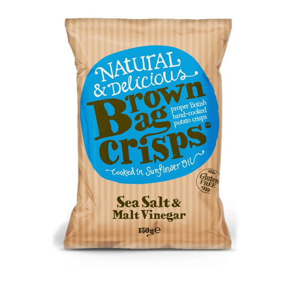 Brown Bag Crisps Sea Salt & Malt Vinegar Crisps (150g)