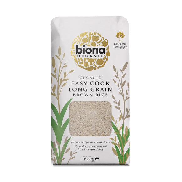 Biona Organic Easy Cook Long Grain Brown Rice (500g)