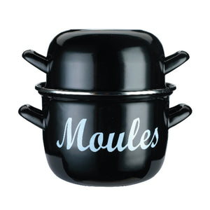 World of Flavours 24cm Enamelled Steel Mussel Pot