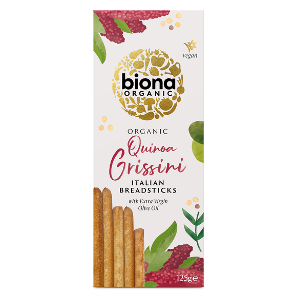 Biona Organic Quinoa Grissini Italian Breadsticks (125g)