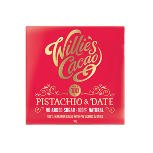 Willies Cacao No Added Sugar Pistachio & Date Chocolate (50g)