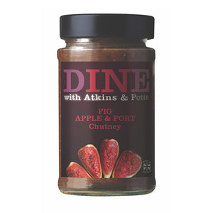 DINE with Atkins & Potts Fig, Apple & Port Chutney (220g)