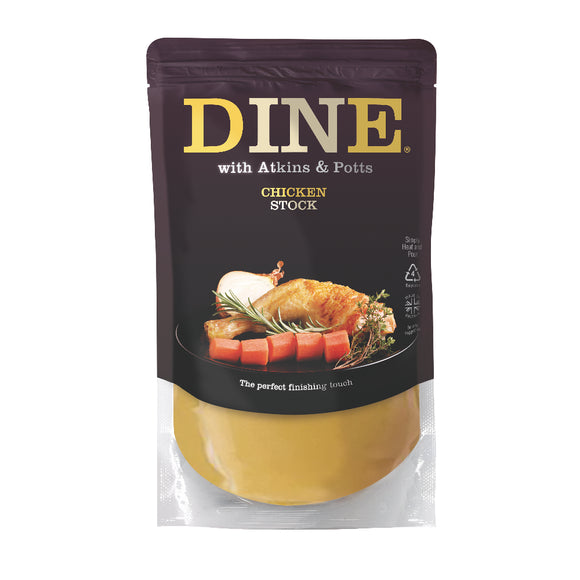 DINE with Atkins & Potts Chicken Stock (350g)