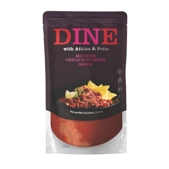 DINE with Atkins & Potts Chilli con Carne Sauce (350g)