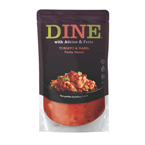 DINE with Atkins & Potts Tomato & Basil Pasta Sauce (350g)