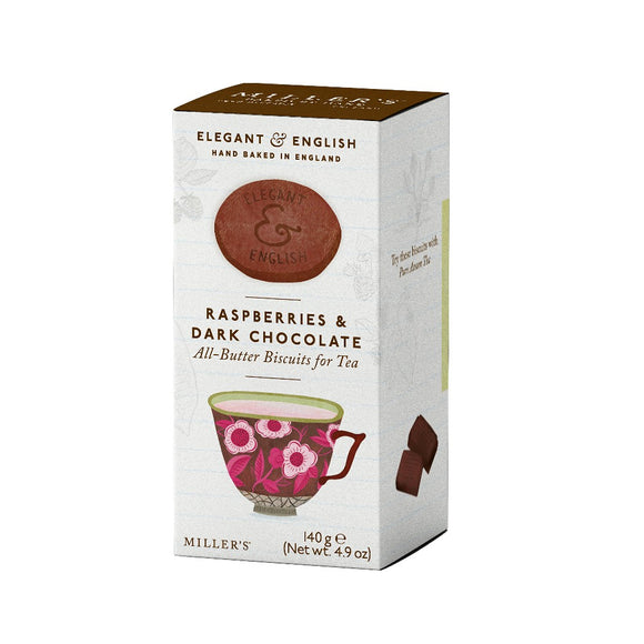Artisan Biscuits Elegant & English Raspberries & Dark Chocolate Biscuits (140g)