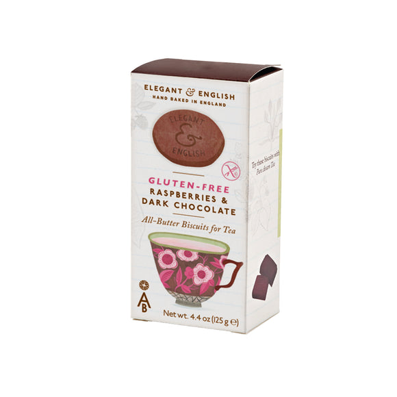 Artisan Biscuits Elegant & English Gluten-Free Raspberries & Dark Chocolate Biscuits (125g)