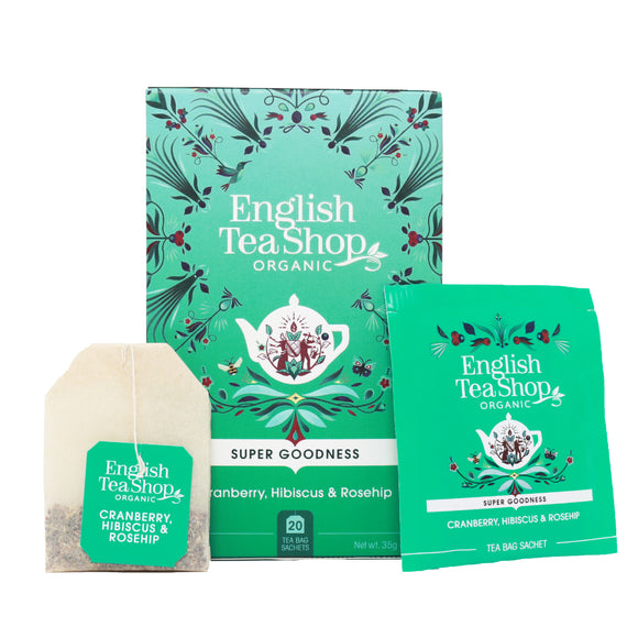 English Tea Shop Organic Cranberry Hibiscus & Rosehip (20 Tea Bags)