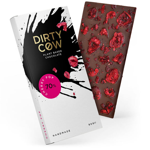 Dirty Cow Cherry Pop Plant Based Chocolate Bar (80g)