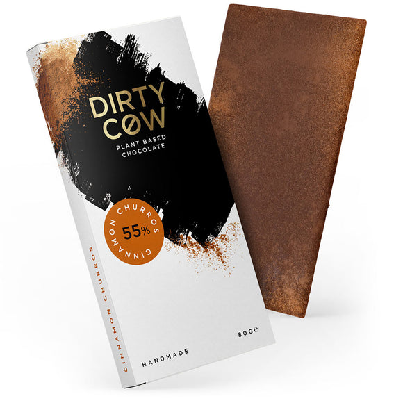 Dirty Cow Cinnamon Churros Plant Based Chocolate Bar (80g)