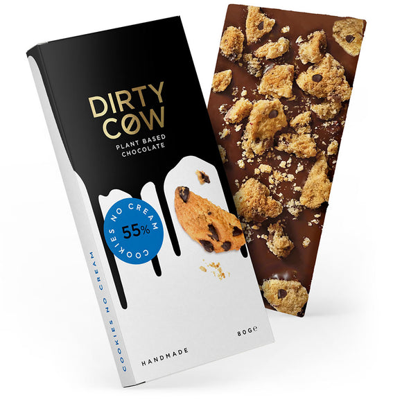 Dirty Cow Cookies No Cream Plant Based Chocolate Bar (80g)