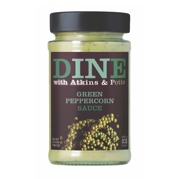 DINE with Atkins & Potts Green Peppercorn Sauce (185g)