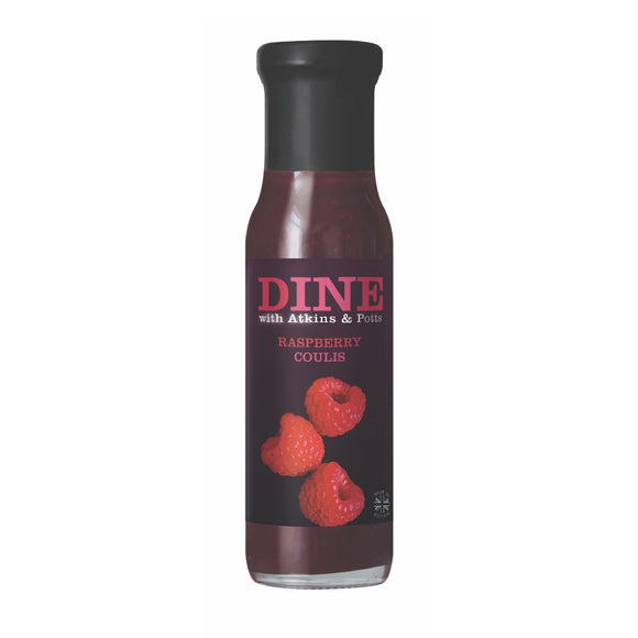 DINE with Atkins & Potts Raspberry Coulis (250g)