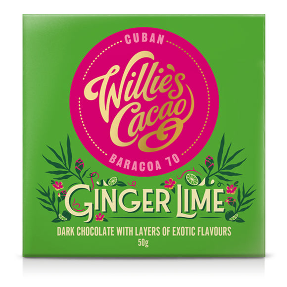 Willie's Cacao Ginger Lime Cuban Chocolate (50g)