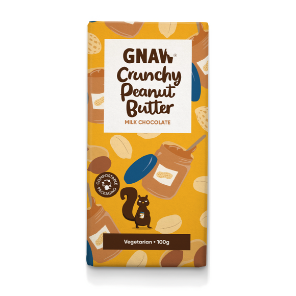 Gnaw Milk Chocolate Crunchy Peanut Butter Bar (100g)