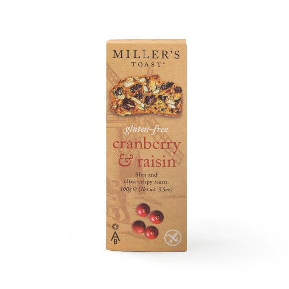 Artisan Biscuits Miller's Toast Gluten-Free Cranberry & Raisin (100g)