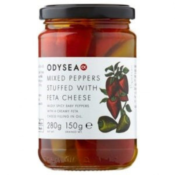 Odysea Mixed Peppers stuffed with Feta Cheese (280g)