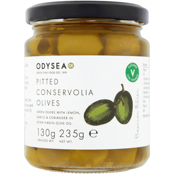 Odysea Conservolia Olives with Lemon, Garlic & Coriander (235g)