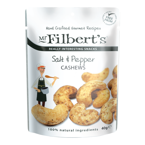 Mr Filbert's Salt & Pepper Cashews Pocket Snacks (40g)