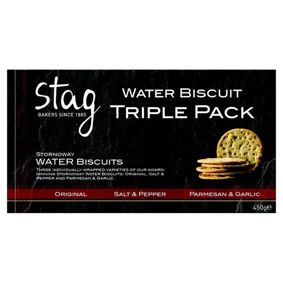 Stag Water Biscuit Triple Pack (450g)