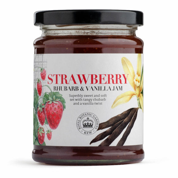 RBG Kew Strawberry, Rhubarb & Vanilla Jam (340g)