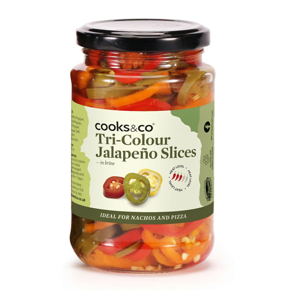 Cooks & Co Tri-Colour Jalapeno Slices (290g)